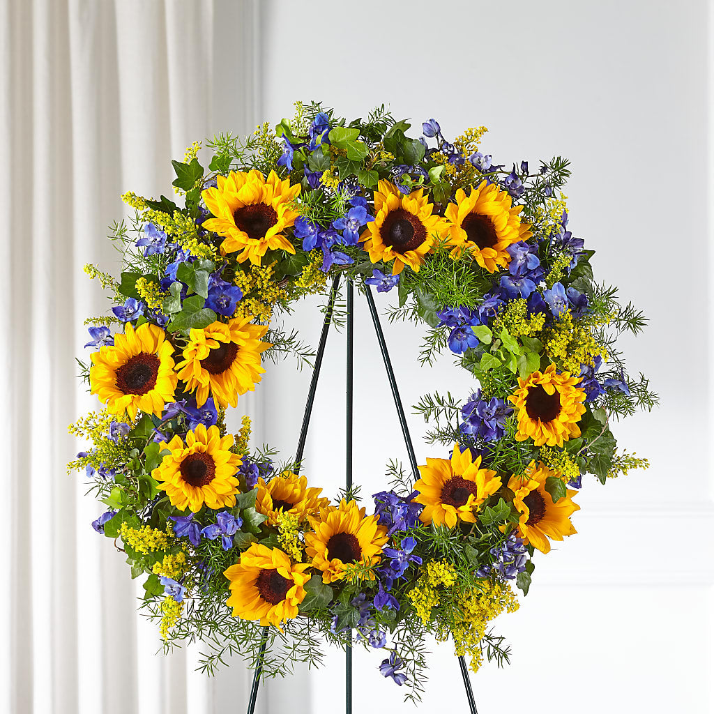 Bright Rays Wreath – Royal Flowers 4u, Tucson AZ