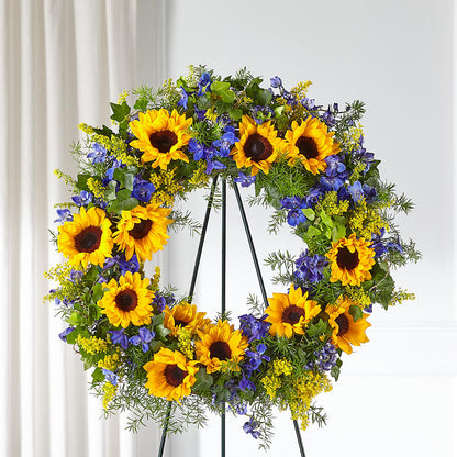 Bright Rays Wreath –  Royal Flowers 4u, Tucson AZ